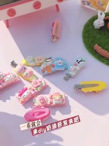 ชุดการ์ด DIY กาวครีม กาวครีม กิ๊ฟติดผม ชุดกิ๊ฟติดผม น่ารัก ของเล่นเด็กผู้หญิง