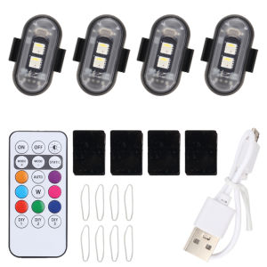 Đèn LED 8 Màu Cho Xe Máy Ô Tô Đèn Cảnh Báo Chống Va Chạm Chống Nước Có Điều Khiển Từ Xa Không Dây Dùng Cho Xe Đạp & An Toàn Khi Lái Xe Ô Tô