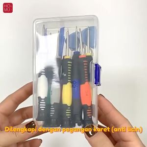 HOMU 16 in 1 Obeng Set Reparasi Handphone / Set Obeng Smartphone Iphone Samsung OPPO VIVO Tool Kit