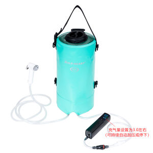 Outdoor Portable Shower Bag Wild Heart 22L TPU Solar Heating Bathing Water Bag Camping Hiking Traveling Equipment Wilderness