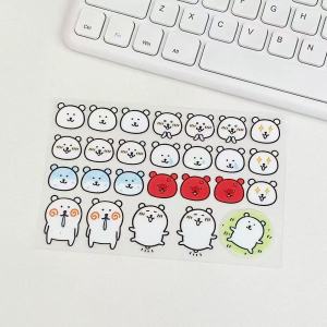 Bandai | Miếng Dán Chống Nước Hình Gấu Dễ Thương Họa Tiết Hoạt Hình Dùng Trang Trí Cốc Nước Trang Trí ACG Của Bandai