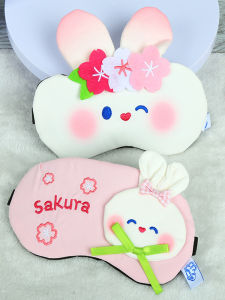 Mặt Nạ Ngủ Hình Thỏ Hoa Anh Đào Dễ Thương Dành Cho Nữ Bảo Vệ Mắt Khi Ngủ Giải Tỏa Mệt Mỏi Túi Đá Lạnh Thương Hiệu Hàn Quốc