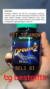 NUTRIMAX SWEET DREAMS DREAMZ DREAM VITAMIN OBAT SUSAH TIDUR NYENYAK INSOMNIA ANTI MIGRAIN 30 TABLET