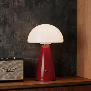 💥Dream Best🔥 Light Luxury Advanced Mushroom Atmosphere Lamp Red Desktop Rechargeable Table Lamp Bedroom Bedside Lamp