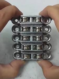 Heavy Duty Zinc Alloy Double Window Rollers Smooth Sliding Silent For Plastic Steel Door Window Replacement【SMQ】