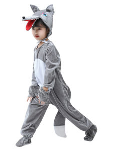 Bộ Trang Phục Biểu Diễn Wolf Và Little Sheep Cho Trẻ Em Trung Quốc Múa Nhảy Mùa Đông Dày Dặn Trang Phục Hoạt Hình Cho Trẻ Em