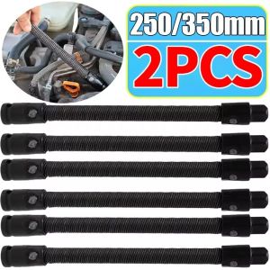 2pcs Drive Spring Extension Bar Flexible Wobble Socket Extender Chrome Vanadium Steel Automotive Mechanic Hand Tool