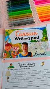 Cursive Writing Tracing Pad for Kids | Handwriting Practice Workbook A5 - By: EYY Printouts & Crafts