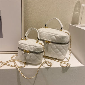 Fashionable Small Square Bag Soft Surface Diamond Pattern Crossbody Satchel Single Shoulder Bag For Casual Use