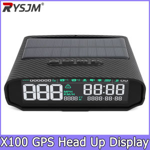 RYSJM | LCD GPS Speedometer X100 Odometer Altitude Gauge GPS HUD Multifunction Smart Car Head-Up Display for HUD Car Electronics Meter