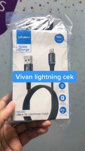 Vivan Kabel iPhone Lightning 2.4A Led Light Quick Charge 100cm VDL100