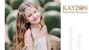 Girls White And Golden Flowers With Wedding Party Headdress Brides Hair Accessories Headdress Female Sweet And Lovely Headdres