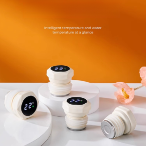 GIANXI Hot Water Bottle Plug Home Food Grade Plastic Stainless Steel Plugs Smart Temperature Display Insulated Pot Stopper