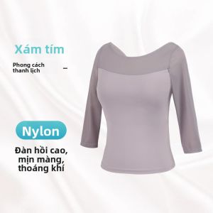 aiwuge | Trang Phục Tập Múa Ballet Ngắn Tay Mạng Lưới Cho Phụ Nữ Mùa Hè