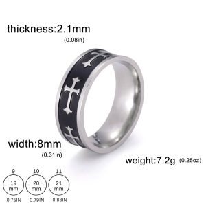 SKYRIM Mens and Womens Rings Simple Cross pattern Couple Rings fashion jewelry
