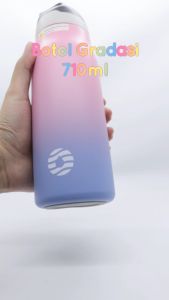 FJbottle - Botol Minum Olahraga Portable Gradasi 710ML Stainless Steel Double Insulated Bottle Tahan Panas dan Dingin dengan Sedotan Free Sikat Sedotan
