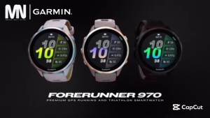 Garmin Forerunner 970 Premium GPS Running/Triathlon Smartwatch with AMOLED Display Speaker and Mic