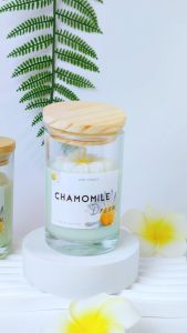 Nến Hoa Cúc Chamomile Dream Thiên Nhiên trong Lọ Thủy Tinh 285g Kèm Nắp Gỗ
