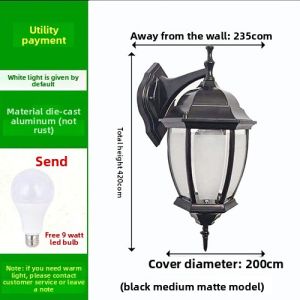 PAIMIJI | Waterproof Antique Brass Hexagonal Wall Lamp