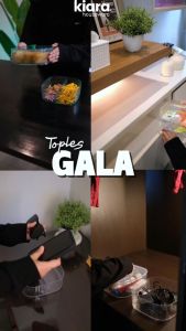 KIARA HOUSEWARE Toples Gala Tempat Penyimpanan Kue Kering Lebaran Snack Coklat dan Skincare