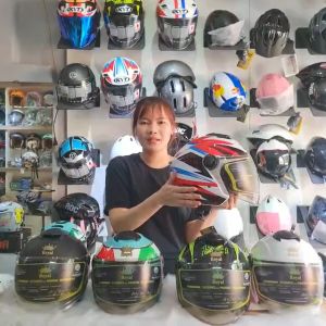 Nón bảo hiểm 3/4 1 kính XH01 màu đen bónghàng chính hãng