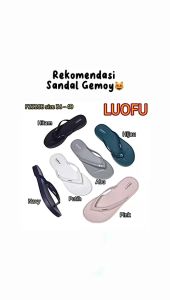 Luofu Sandal Jepit Wanita Karet Jelly Korean Style /Sandal Jepit Wanita Karet Empuk Simple Elegan