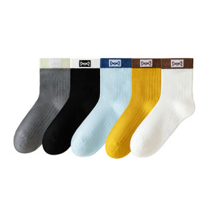 Miiow | Breathable Thin Cotton Socks For Boys Sports Mesh Summer Kids Teenagers Spring Summer Middle Large Children MiiOW Cat Man