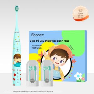 Ebonee | Đầu Đánh Răng Điện Trẻ Em Nhắc Nhở Thông Minh 6-12 Tuổi Chống Sâu Răng Lông Mềm