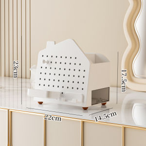 Living Room Multi-Functional Tissue Box Creative Hole Board New High-End Remote Control Storage Box Tea Table Desktop Pull Tissue Box