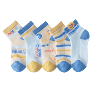 MiiOW | Breathable Mesh Childrens Socks Thin Summer Cotton Crew Socks For Boys And Men Short Tube Casual Socks Ultra Soft Combed Cotton