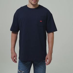 Lee Cooper T-Shirt Logo Pocket Oversize Navy
