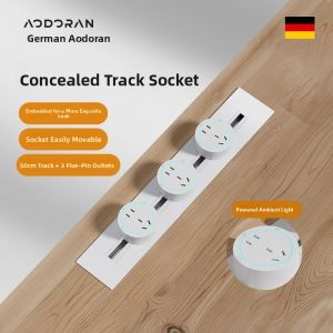 aodoran | Movable Track Socket for Kitchen Use Wireless Embedded
