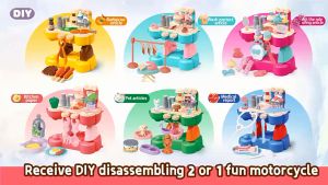 Đồ Chơi Xe Máy Biến Hình Bếp Nướng BBQ 2in1 Cho Bé Phát Triển Sáng Tạo