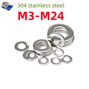 M3-M24 100Pcs/1PCS DIN215 304/A2-70 Stainless Steel Metric Flat Washer for Bolt Screw GB97 Assorted Hardware Lock Metal Washers