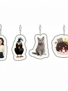 Customizable Squeaking Plush Keychain Pet Cartoon Figure