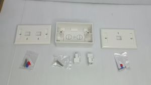 Apollo บล็อกลอย 2x4 หน้ากากแลน RJ45 Outlet แจ็คแลนตัวเมีย CAT5E CAT6 อุปกรณ์เชื่อมต่อ สายเคเบิ้ล ส่งจากไทย