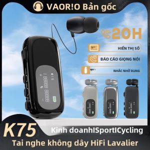 K75 Lavalier Business Bluetooth 5.4 Tai Nghe Không Dây Có Mic Khử Tiếng Ồn 20H Pin Màn Hình LCD Hiển Thị Ảnh Bằng Một Cú Nhấp Chuột