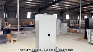 (Assembly required)Lightning Lock File Cabinet Iron Steel Multi-Tier Storage Office Archive Document 2 Door Cabinet