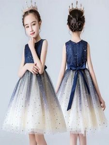 Princess Style Gradient Color Puffy Skirt Dress for Girls Starry Sky Theme Performance Costume Childrens Formal Wear Summer Outfit