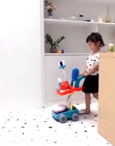 Ready Stock Kids Pretend toys Cleaning Toys Set Pretend Play Toys for Kids Girl Boy to Develop Habits education Toy