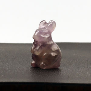 1 Inch Mini Bunny Crystal Energy Stones Carved Rabbit Rose Quartz Hare Figurine Jade Mini Animal Statue Chakra Home Decor