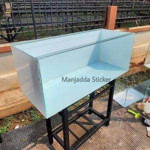 Stiker Background Aquarium Warna Putih