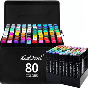 24-80 Colors Double Headed Oily Art Marker Pen Set for Draw Sketching Oily Tip Based Markers Graffiti Manga School Art Supplies