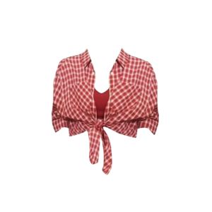 YUEZHONGWEI | Red Plaid Long Sleeve Womens Summer Thin Outer Shirt Loose Commute Dopaamine Outfit Top Sun Protection Printed Korean Style