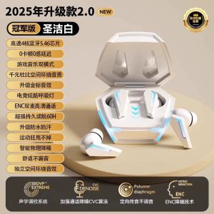 Wireless Bluetooth Earphones Mic In-Ear Gaming Headsets for Notebook Computer 10m Range Dual Stereo Support Pairing Long Battery Life