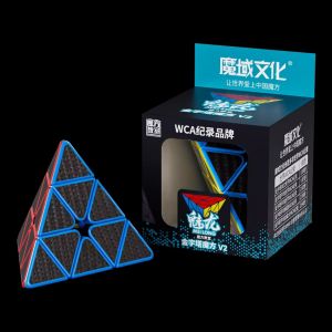 MoYu Meilong Pyraminx V2 3x3x3 Pyramid Magic Cube MoFangJiaoShi 3x3 Carbon Fiber Macaron Cubo stickers Magico Puzzle Cube Gift