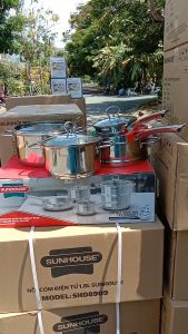 Bộ nồi chảo INOX IMPACT PLUS SUNHOUSE SHG991