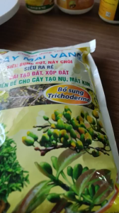 PHÂN HỮU CƠ CHO CÂY MAI VÀNG Gói 1kg- bổ sung TRICHODERMA Siêu bung đọt nảy chồi ra rể cải tạo đất.