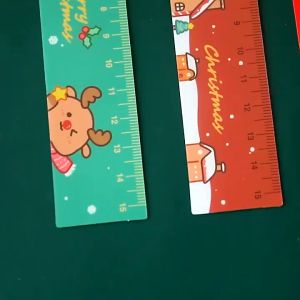 Kids Christmas Magnetic Ruler Folding Soft Ruler 15cm Reward Prize Gift 圣诞节磁性尺子多功能折叠直尺15厘米学生可弯曲折尺学习用品期末奖励儿童文具小奖品礼物 M018