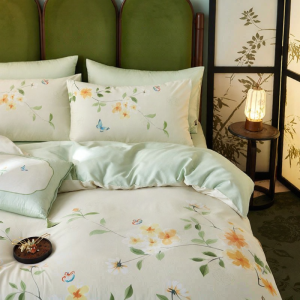 DOHIA | Luxury Gift Chinese Style Cotton Sateen 4-Piece Set 60 Yarn Count